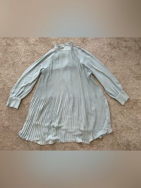 H&M Sage Green Pleated Dress